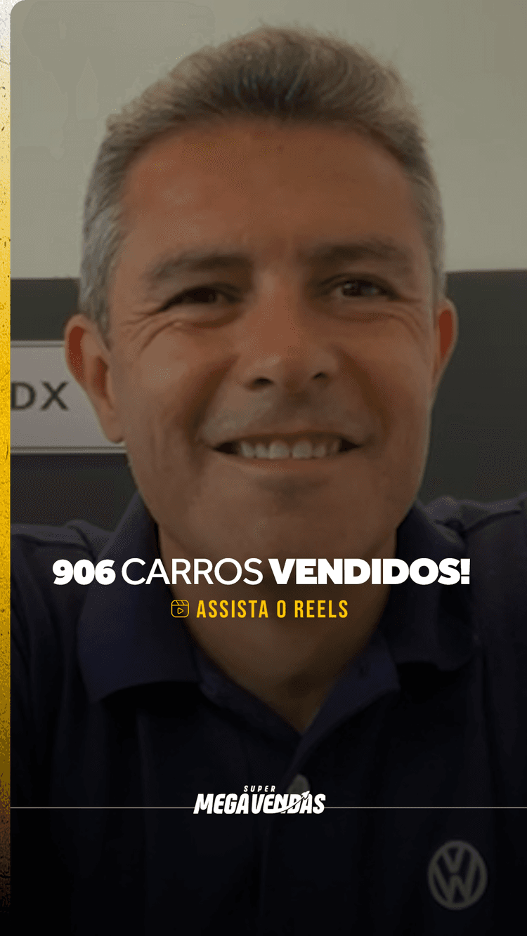 Alessandro Paiva, da Volkswagen Brasil, confiou na Super Megavendas para transformar sua melhor semana do ano em um marco histórico. 906 carros vendidos em UMA semana!.